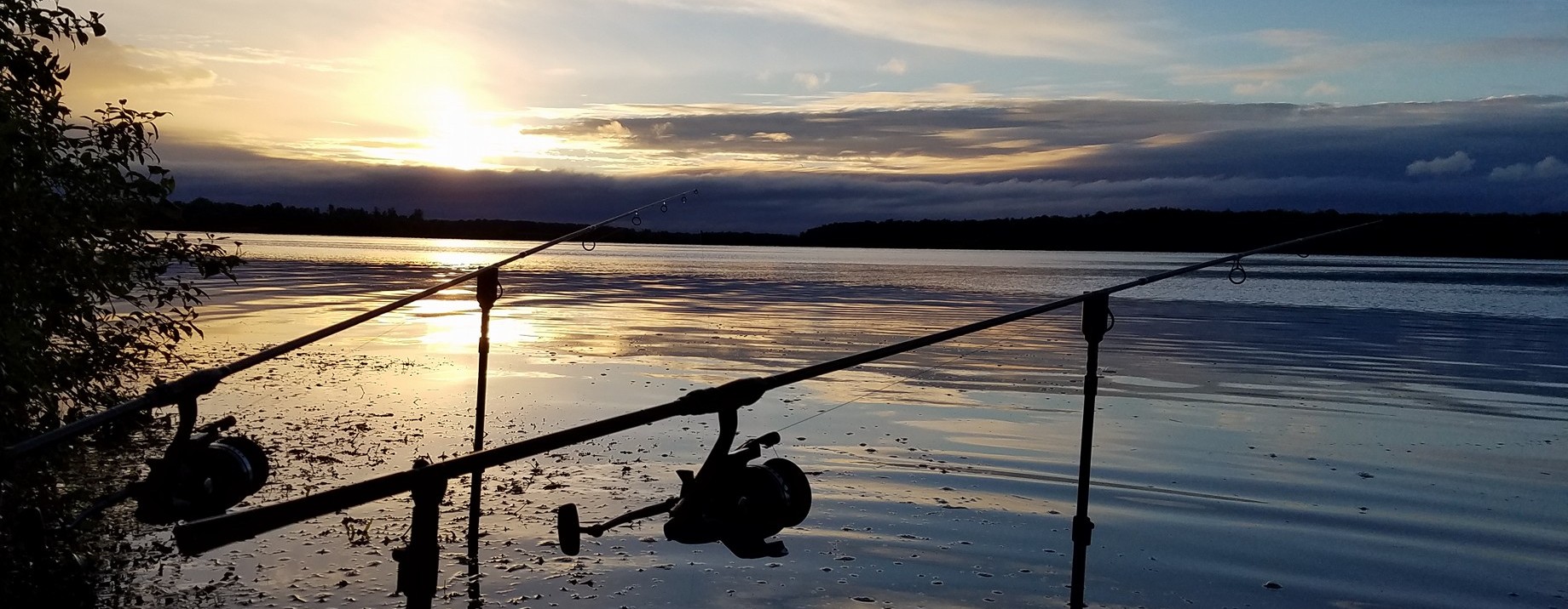 Raised Image rod fishing rods on the St.Lawrnce river
